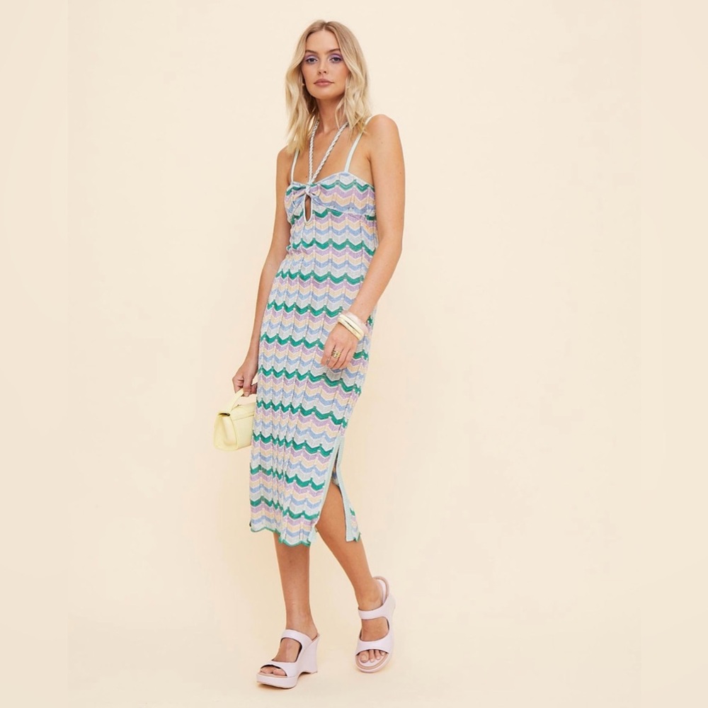 Suboo Colorful Chevron Knit Dress XS